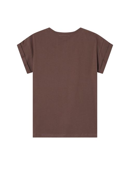 T-shirt con messaggio stampato in velluto Grace & Mila | FW2517060CH